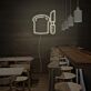 Brot und Messer LED-Neonschild für Bäckerei Café