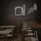 Brot und Messer LED-Neonschild für Bäckerei Café