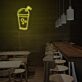 Getränkebecher mit Strohhalm LED-Neonschild für Cafe Bar