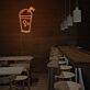Getränkebecher mit Strohhalm LED-Neonschild für Cafe Bar