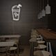 Getränkebecher mit Strohhalm LED-Neonschild für Cafe Bar