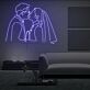 Küssendes Brautpaar LED-Neonschild Wohnzimmer Hochzeitslocation