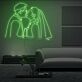 Küssendes Brautpaar LED-Neonschild Wohnzimmer Hochzeitslocation