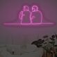 Linienzeichnung zweier sitzender Personen LED-Neonschild Wohnzimmer Schlafzimmer