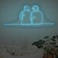 Linienzeichnung zweier sitzender Personen LED-Neonschild Wohnzimmer Schlafzimmer