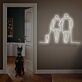 Spaziergang mit Hund LED-Neonschild Wohnzimmer Flur