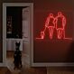 Spaziergang mit Hund LED-Neonschild Wohnzimmer Flur