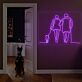 Spaziergang mit Hund LED-Neonschild Wohnzimmer Flur
