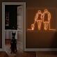 Spaziergang mit Hund LED-Neonschild Wohnzimmer Flur
