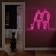Spaziergang mit Hund LED-Neonschild Wohnzimmer Flur