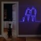 Spaziergang mit Hund LED-Neonschild Wohnzimmer Flur