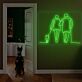 Spaziergang mit Hund LED-Neonschild Wohnzimmer Flur