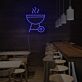 Grill mit Rauch LED-Neonschild für Restaurant Bar