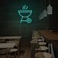 Grill mit Rauch LED-Neonschild für Restaurant Bar