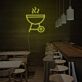 Grill mit Rauch LED-Neonschild für Restaurant Bar