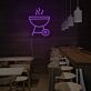 Grill mit Rauch LED-Neonschild für Restaurant Bar