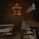Grill mit Rauch LED-Neonschild für Restaurant Bar