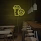 Kaffeebecher und Donut LED-Neonschild für Café und Bäckerei