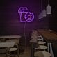 Kaffeebecher und Donut LED-Neonschild für Café und Bäckerei