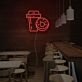 Kaffeebecher und Donut LED-Neonschild für Café und Bäckerei