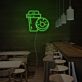 Kaffeebecher und Donut LED-Neonschild für Café und Bäckerei