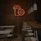 Kaffeebecher und Donut LED-Neonschild für Café und Bäckerei