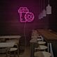 Kaffeebecher und Donut LED-Neonschild für Café und Bäckerei
