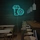 Kaffeebecher und Donut LED-Neonschild für Café und Bäckerei