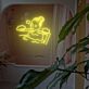 Frau in Badewanne LED-Neonschild für Badezimmer Spa