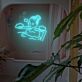Frau in Badewanne LED-Neonschild für Badezimmer Spa