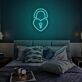 Herzförmiges Vorhängeschloss LED-Neonschild für Schlafzimmer und Romantik