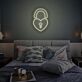 Herzförmiges Vorhängeschloss LED-Neonschild für Schlafzimmer und Romantik