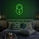 Herzförmiges Vorhängeschloss LED-Neonschild für Schlafzimmer und Romantik