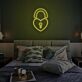Herzförmiges Vorhängeschloss LED-Neonschild für Schlafzimmer und Romantik