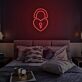 Herzförmiges Vorhängeschloss LED-Neonschild für Schlafzimmer und Romantik