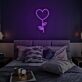 Herzblume LED-Neonschild Schlafzimmer Wohnzimmer