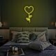 Herzblume LED-Neonschild Schlafzimmer Wohnzimmer