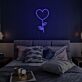 Herzblume LED-Neonschild Schlafzimmer Wohnzimmer