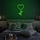 Herzblume LED-Neonschild Schlafzimmer Wohnzimmer