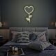 Herzblume LED-Neonschild Schlafzimmer Wohnzimmer