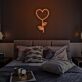 Herzblume LED-Neonschild Schlafzimmer Wohnzimmer