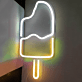 Eis am Stiel LED-Neonschild für Café und Wohnzimmer