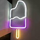 Eis am Stiel LED-Neonschild für Café und Wohnzimmer