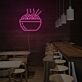 Schüssel mit Nudeln und Essstäbchen LED-Neonschild für Restaurant Bar