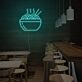 Schüssel mit Nudeln und Essstäbchen LED-Neonschild für Restaurant Bar