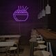 Schüssel mit Nudeln und Essstäbchen LED-Neonschild für Restaurant Bar