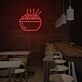 Schüssel mit Nudeln und Essstäbchen LED-Neonschild für Restaurant Bar