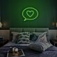 Sprechblase mit Herzsymbol LED-Neonschild Schlafzimmer Wohnzimmer