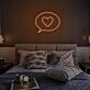 Sprechblase mit Herzsymbol LED-Neonschild Schlafzimmer Wohnzimmer