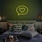 Sprechblase mit Herzsymbol LED-Neonschild Schlafzimmer Wohnzimmer
